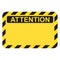 Yellow warning blank attention sign