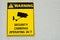 Yellow warning cctv security cameras sign