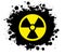 Yellow warning Radioactivity energy symbol