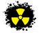 Yellow warning Radioactivity energy symbol
