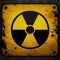 Yellow Warning Sign With Black Radiation Symbol. Generative AI