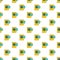 Yellow washing machine pattern, cartoon style