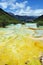 Yellow water on the mountains in Huanglong beauty spot