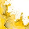 Yellow watercolor blob as abstract background wallpaper