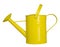 Yellow watering can isolated on a white background