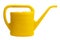 Yellow watering can on white background