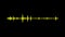 Yellow waveform. Audio signal animation, 4K
