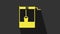 Yellow Well with a bucket and drinking water icon isolated on grey background. 4K Video motion graphic animation