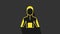 Yellow Wetsuit for scuba diving icon isolated on grey background. Diving underwater equipment. 4K Video motion graphic