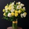 Yellow And White Bouquets: A Stunning Hasselblad H6d-400c Inspired Vase