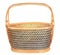 Yellow wicker basket