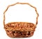 Yellow wicker basket