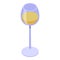 Yellow wine glass icon isometric vector. Sommelier alcohol