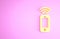Yellow Wireless smartphone icon isolated on pink background. Minimalism concept. 3d illustration 3D render