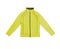 yellow womenâ€™s training sports jacket; isolated on white background