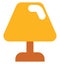 Yellow wooden lamp, icon