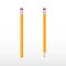 Yellow wooden pencils, classic yellow vector pencil. Vector.