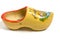 Yellow wooden shoe