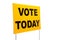 Yellow yard sign with