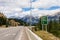 Yellowhead Highway, Maligne Lake Rd, Road Sign. Jasper National Park.