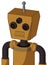 Yellowish Droid With Box Head And Toothy Mouth And Three-Eyed And Single Antenna