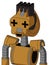 Yellowish Droid With Droid Head And Happy Mouth And Plus Sign Eyes And Pipe Hair