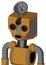 Yellowish Droid With Mechanical Head And Round Mouth And Three-Eyed And Radar Dish Hat