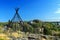 Yellowknife, Tipi at Cultural Crossroads Monument and Old Town, Northwest Territories, Canada