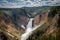 Yellowstone Fall Canyon at National Park