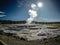 Yellowstone geyser scenes around the park