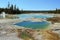 Yellowstone National Park, Crackling Lake at Norris Geyser Basin, Wyoming, USA