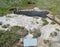 YELLOWSTONE NATIONAL PARK, WYOMING - JUNE 8, 2017: Sulphide Spring in Geyser Hill Group of Upper Geyser Basin Near Old Faithful