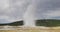 Yellowstone Old Faithful tourism erupting 4K