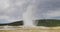 Yellowstone Old Faithful tourism erupting 4K