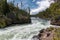 The Yellowstone river plunging down