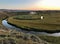 Yellowstone Trout Creek Setting Sun Hayden Valley