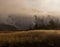 Yellowstone valley morning fog