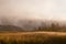 Yellowstone valley morning fog