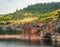 Yellowtail Dam across the Bighorn River in Montana, USA