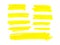 Yelow stripes, drawn with markers. Stylish highlight elements for design