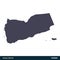 Yemen - Asia Countries Map Icon Vector Logo Template Illustration Design. Vector EPS 10.