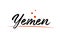 Yemen country typography word text for logo icon design