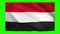 Yemen flag on green screen for chroma key