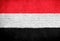 Yemen flag painted on brick wall. National country flag background photo