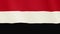 Yemen flag waving animation. Full Screen. Symbol of the country.