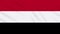 Yemen flag waving cloth, background loop