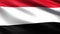 Yemen flag, with waving fabric texture