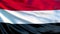 Yemen flag. Waving flag of Yemen 3d illustration