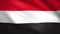 Yemen flag waving in the wind