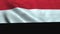 Yemen flag waving in the wind. National flag Republic of Yemen